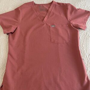 FIGS Catarina One-Pocket Scrub Top - Mauve